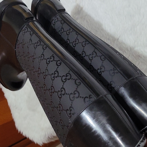 Gucci Knee High Rubber Boots - Picture 5 of 16